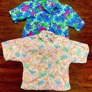 Vintage 70s or 80s Hawaiian shirts adult S and M